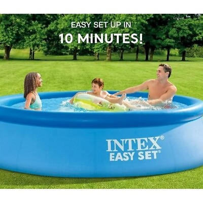 #ad #ad Intex 12#x27; x 30#x27;#x27; Metal Frame Above Ground Swimming Pool with Filter Pump PICK UP