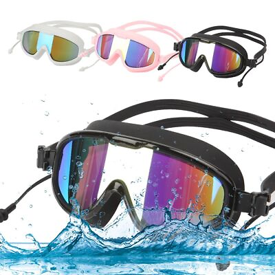 Adult Swimming Goggles Adjustable Anti Fog Glasses Diving Underwater Protection