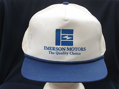#ad trucker hat baseball cap EMERSON MOTORS THE QUALITY CHOICE cool style rare rave