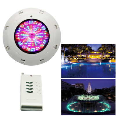 12V LED Swimming Pool Light RGB Underwater Spa Lamp 18W Remote Control IP68