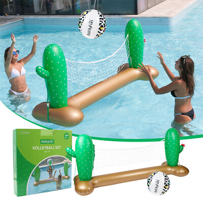 Inflatable Floating Swimming Pool Toys Volleyball Game Set Funny Water Sports