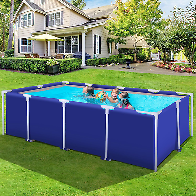 #ad #ad Raysfung 7X 4.9X 2ft Above Ground Swimming Pool Rectangular Metal Frame Swimming