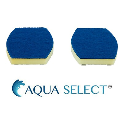 Aqua Select Swimming Pool Scrub Brush Pad Replacement Set of 2