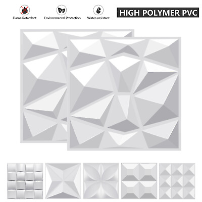 3D PVC Wall Panels Wallpaper Fireproof Waterproof 12 24 36pcs Cover to 35 Sq.ft