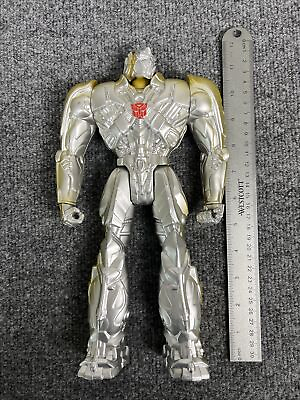 Silver Knight Optimus Prime Action Figure 12” Transformers Age of Extinction