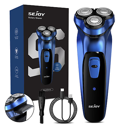 SEJOY Men Rechargeable Electric Shaver Pop up Trimmer Rotary Razor Beard Shaving