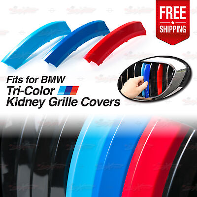 #ad For BMW *ALL SERIES* Performance Sport Kidney Grille Colour Cover Insert Clips