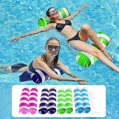 #ad #ad 4 Pack Inflatable Pool Floats Party Craft Floating Chair Beach Long Form Float