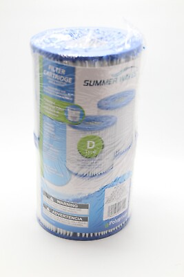 #ad Pool TYPE D Filter 2 Pk Summer Waves Swimming Pump Cartridge Polygroup