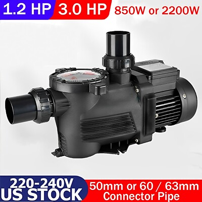 #ad 3 HP Pool Pumps Above Ground for Up To 50000 Gallons Swimming Pool US STOCK