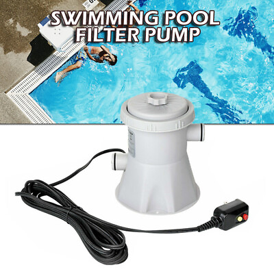 #ad Electric Swimming Pool Filter Pump For Above Ground Pools Cleaning Tools Grey