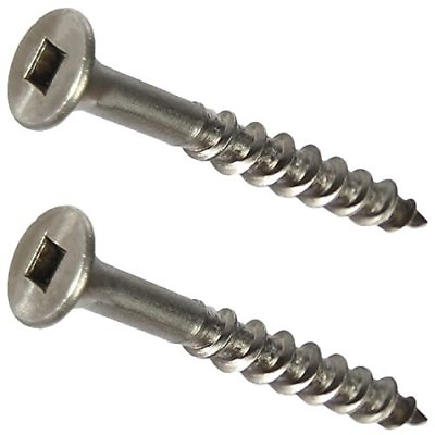 #10 Stainless Steel Deck Screws Square Drive Wood Composite Decking All Sizes