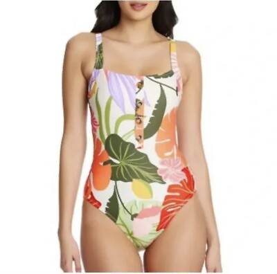 #ad Social Standard by Sanctuary Tropical One Piece Swimsuit Swimming Size Medium