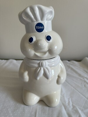 #ad Vintage 1988 12#x27;#x27; Pillsbury Doughboy Cookie Jar Ceramic Kitchen Collectible