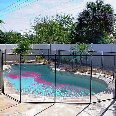 #ad 4 x96 Ft Pool Fences Removeable Outdoor Backyard Garden Child Safety Fence