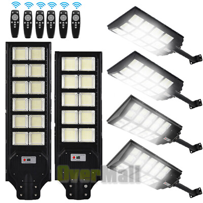 Commercial 9900000000LM Solar Street Light IP67 Dusk Dawn PIR SensorPoleRemote