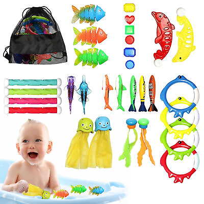 #ad #ad Diving Pool Swimming Toys 30pcs Underwater Weighted Diving Training Swimming