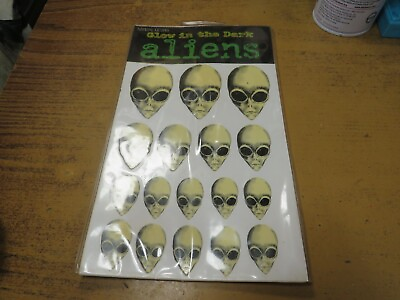#ad Astral Lights Glow in the Dark Aliens Stickers Decals vintage 1996