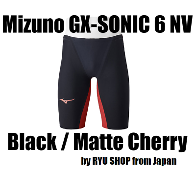 #ad MIZUNO GX SONIC 6 NV N2MBA501 96 Black Matte Cherry Swimsuits Men