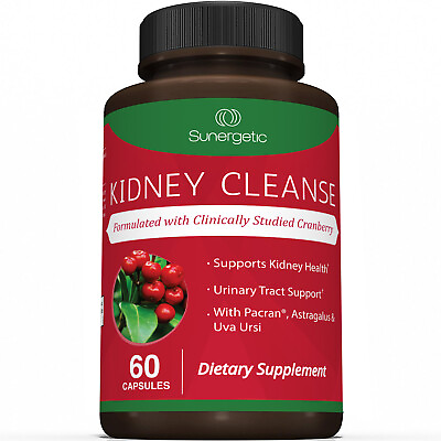 Kidney Cleanse Supplement Kidney Support Formula With Cranberry 60 Capsules