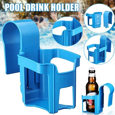 Plastic Water Cup Holder Container Hook for Above Swimming Pool Side Drinks