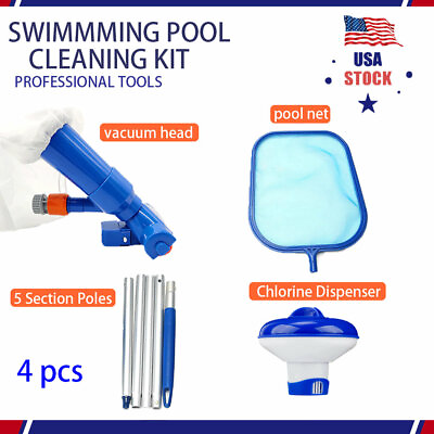 Best Swimming Pool Suction Vacuum Head Cleaner Cleaning Kit Pool Net with Pole