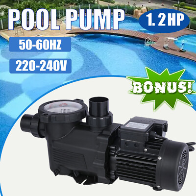 #ad Pump Pool Swimming Pump Circulation Pump Filter 1.2HP Portable Garden 220 240V