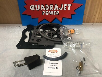 #ad #ad Quadrajet Complete Custom Premium Rebuild Kit With Float Filter For YOUR Qjet
