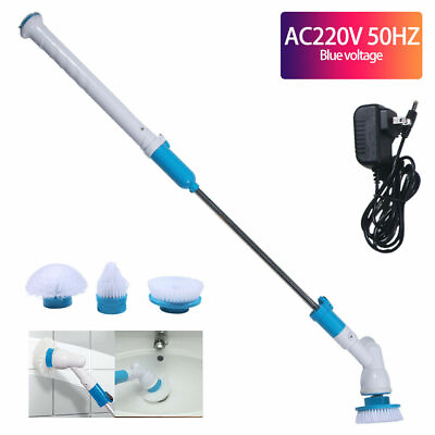 Electric Scrubtastic Rechargeable Cordless Spin Scrubber 3 Head Cleaning Mop USA