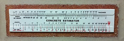 #ad Concrete Slide Ruler 100 Yard Volume Calculator Lot of 6pcs MADE IN USA