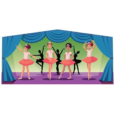 #ad Commercial Inflatable Art Panel Ballerina Vinyl Banner For 13x13 Bounce Houses