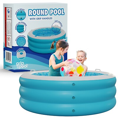 #ad Swimming Pool Family Kiddie Inflatable Round Lounge And Swim Kids Adults Tanning