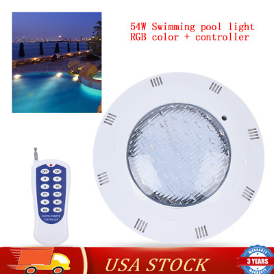 #ad #ad 12V AC 54W ABS RGB Swimming Pool Lights LED Spa Waterproof Lamp Underwater Light