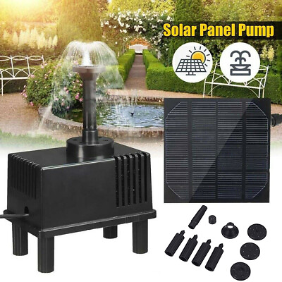 #ad 180L H Solar Power Panel Kit Fountain Pool Pond Garden Submersible Water Pump US
