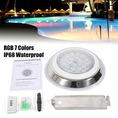 #ad #ad 54W Swimming Pool Light Color change LED RGB Stainless Steel IP68Controller USA