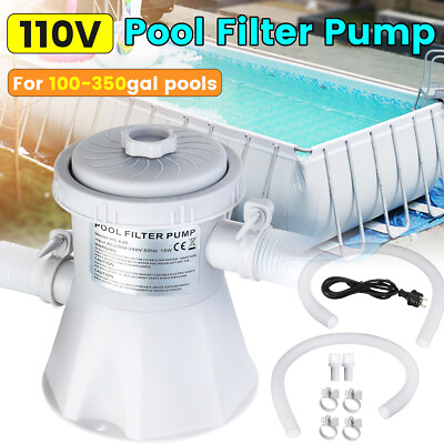 Electric Swimming Pool Water Cleaning Tool Above Ground Pool Filter Pump CLEAN