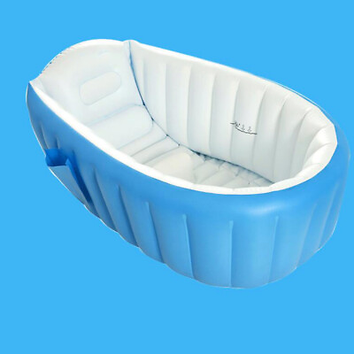 #ad Swimming Pools for Kids Tub Baby Sky blue Bathtub Inflatable Fold