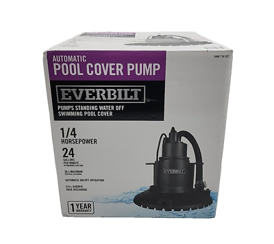 #ad Everbilt HDPCP25 1 4 HP 24 Gallon Per Minute Automatic Pool Cover Pump OPEN BOX