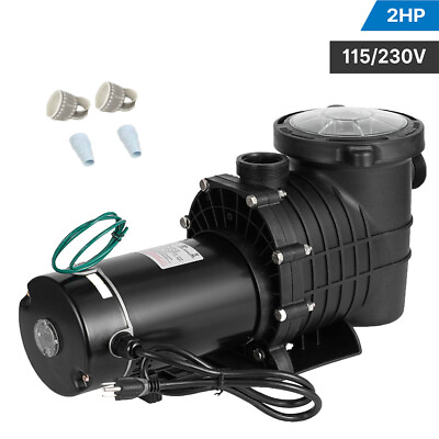 #ad 2HP 115 230V In Above Ground Swimming Pool Filter Pump Motor w Strainer Generic