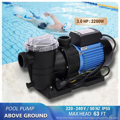 #ad 1.2 3 HP Easy Set Above Ground Swimming Pool Pump Filter System 50 60HZ