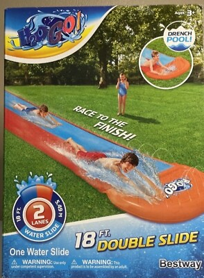 #ad #ad H20GO 18ft Double Lane Slip N Slide Water Slide with Drench Pool by Bestway