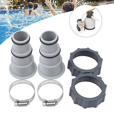 #ad Pool Filter Pump Intex Hose Adapter Parts Conversion Fitting Kit 2x Replacement
