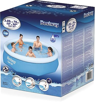 Bestway 10#x27; x 30quot; Fast Set Inflatable Above Ground Swimming Pool Pool only