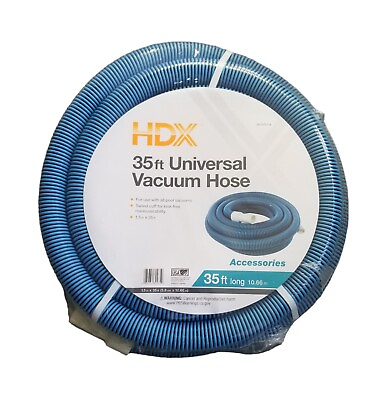 #ad HDX Spiral Wound 35 ft x 1.5 in Diameter Universal Swimming Pool Vacuum Hose NEW