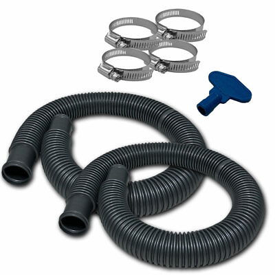 #ad Puri Tech Durable Pool Filter Hose 2pk Above Ground 4 Hose Clamps 1.5 in x 3 ft