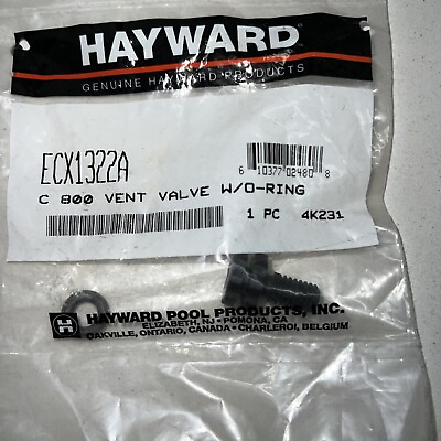Hayward Swimming Pool Filter Air Relief Vent Valve with O Ring ECX1322A