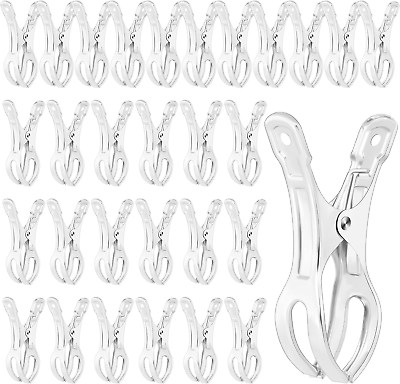 #ad 30 Pcs 4.5 Inch Stainless Steel Pool Cover Clips Pool Cover Clamps Jumbo