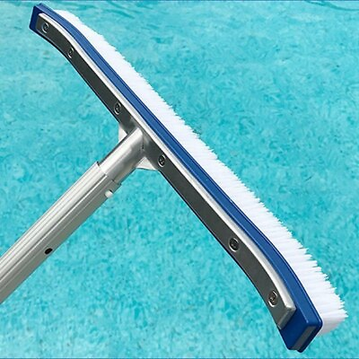 #ad Pro Pool Brush Head Heavy Duty Aluminum Back Extra Wide 18quot; with EZ