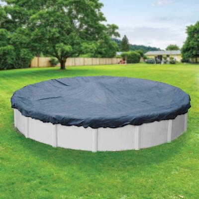 #ad Robelle Mesh Above Ground Winter Pool Cover Mesh XL 24#x27; Round Blue And Black