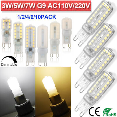 10 Pcs G9 LED 20W 40W 60W Bulbs Dimmable Capsule Bi Pin Base Replace Light Lamp